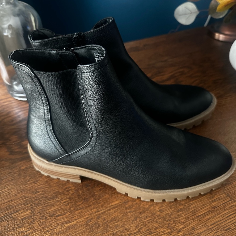 Hannah Black Man-Made Ankle Boots